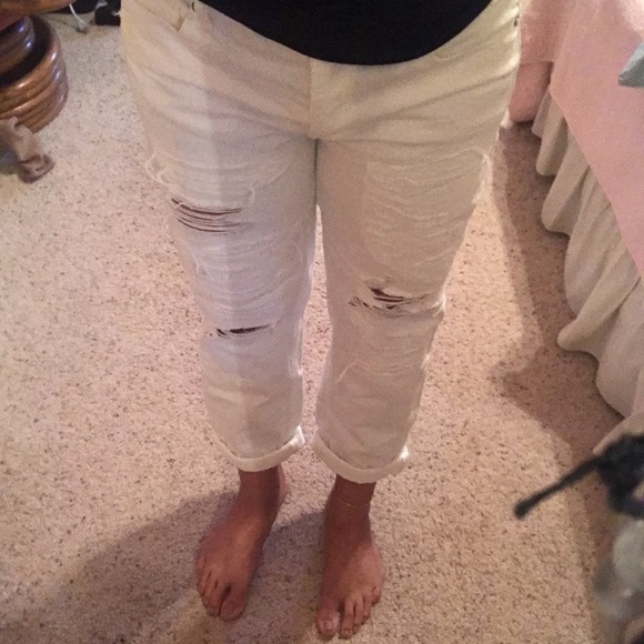 White tom girl jeans capris new with tags Sz 12 - Picture 6 of 9